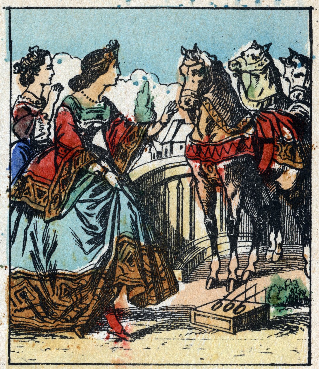 Ilustración del cuento de Charles Perrault "Cenicienta o La zapatilla de cristal". Grabado en madera de Imaginería Pellerin - Epinal, finales del siglo XIX. de French School
