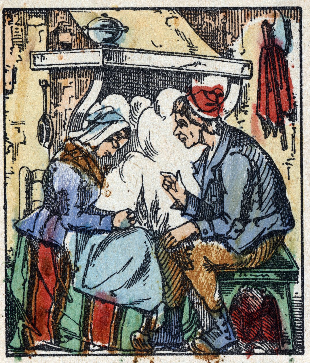 Ilustración del cuento "Pulgarcito" de Charles Perrault. Grabado en madera de Imaging Pellerin - Epinal, finales del siglo XIX. de French School