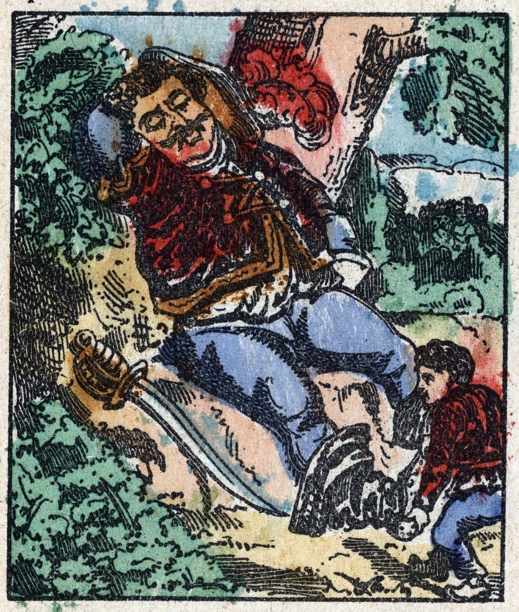 Ilustración del cuento “Pulgarcito” de Charles Perrault. Grabado en madera de Imagerie Pellerin - Epinal, sd. Finales del siglo XIX. de French School