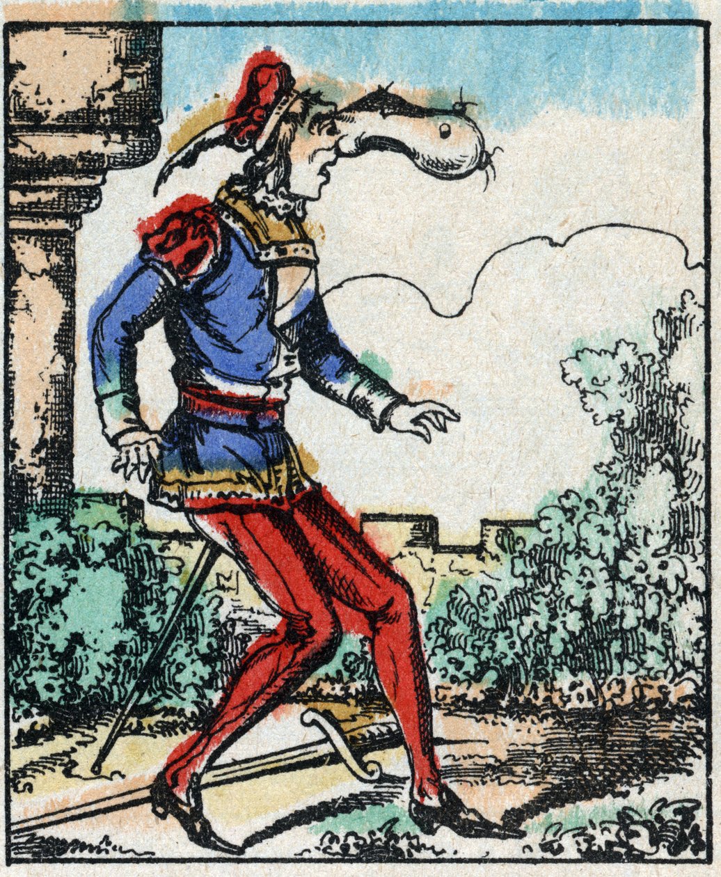 Ilustración del cuento “Las Aventuras de Grand Flandrin” Grabado en madera de Imagerie Pellerin - Epinal, sd. Finales del siglo XIX. de French School
