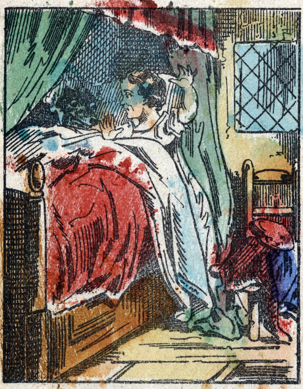 Ilustración del cuento “Caperucita Roja” de Charles Perrault. Grabado en madera de Imaging Pellerin - Épinal, s.d. Finales del siglo XIX. de French School
