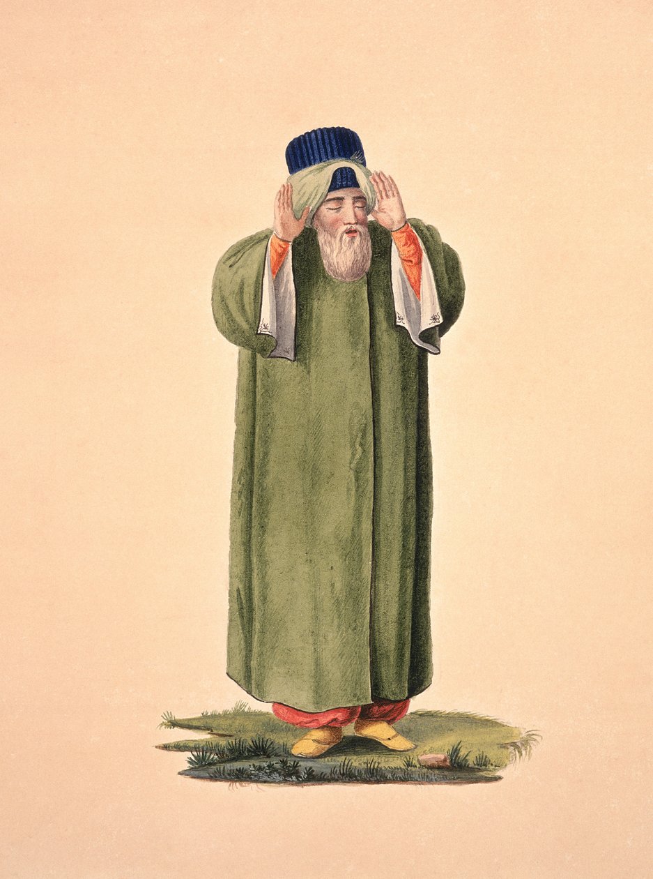 Imán Llamando a la Oración, probablemente por Cousinery, período otomano, tercer cuarto del siglo XVIII de French School