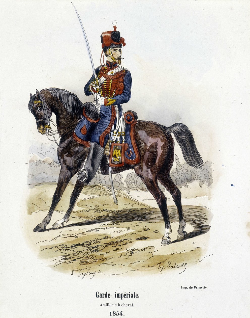 Guardia Imperial: Artillería a caballo en 1854 - en “Histoire de l