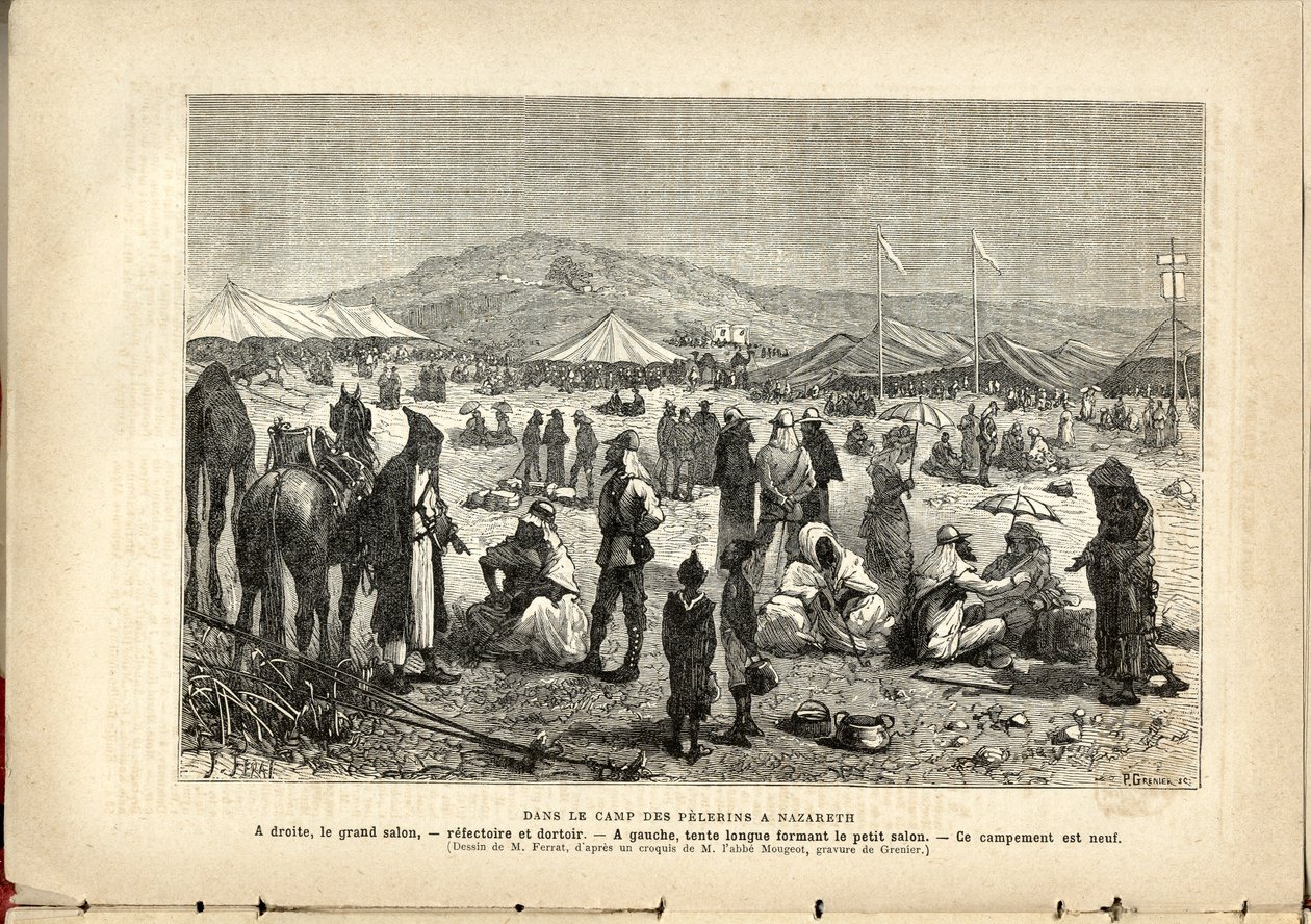 En el campamento de los peregrinos en Nazaret., Anónimo, El Peregrino de French School