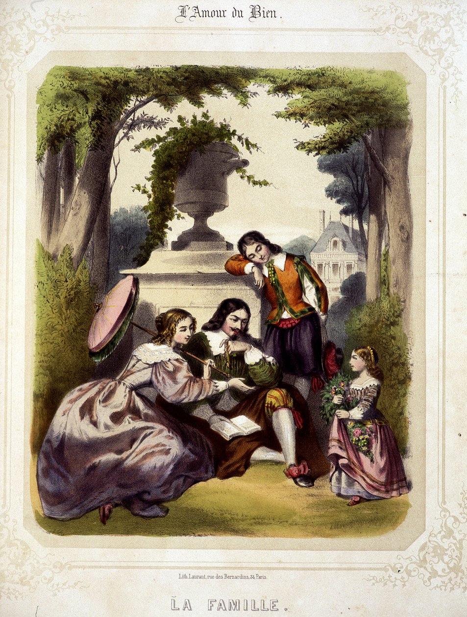En el amor del bien de Sauvageot, segunda mitad del siglo XIX de French School