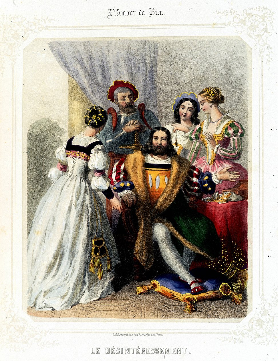 En el amor del bien de Sauvageot, segunda mitad del siglo XIX de French School