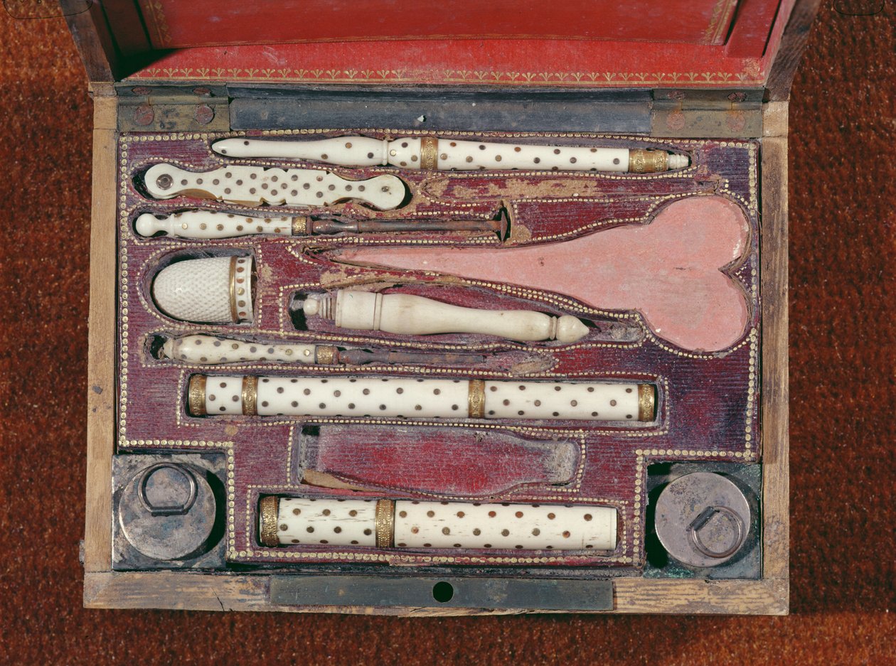 Estuche de instrumentos para vacunaciones, c.1820 de French School
