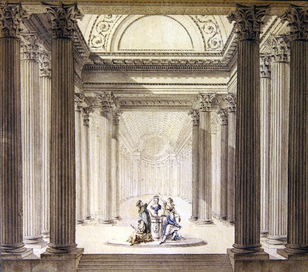Interior del Templo de la Virtud de French School