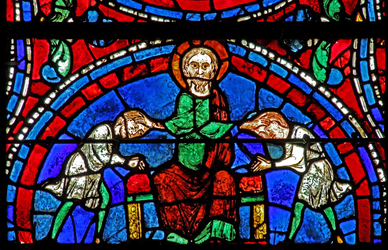 Jacob bendiciendo a Efraín y Manasés de French School