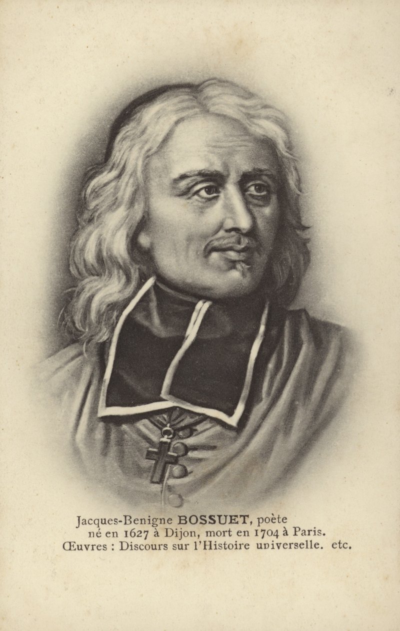Jacques-Benigne Bossuet (1627-1704), obispo, teólogo y escritor católico francés (litografía) de French School