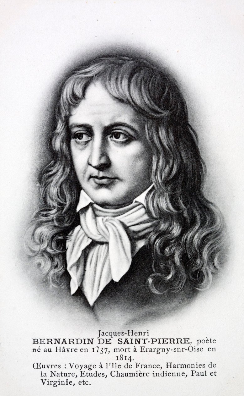 Jacques-Henri Bernardin de Saint-Pierre, escritor francés (litografía) de French School