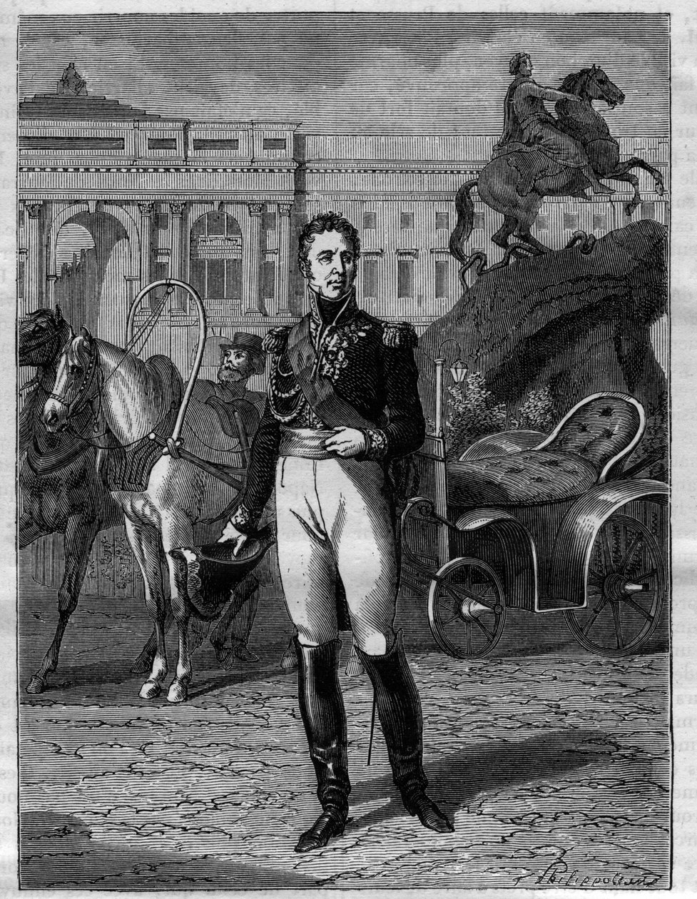 Jacques Law, Marqués de Lauriston - Retrato de Jacques Alexandre Bernard Law, Marqués de Lauriston, mariscal de Francia (1768-1828) - en “Histoire de l