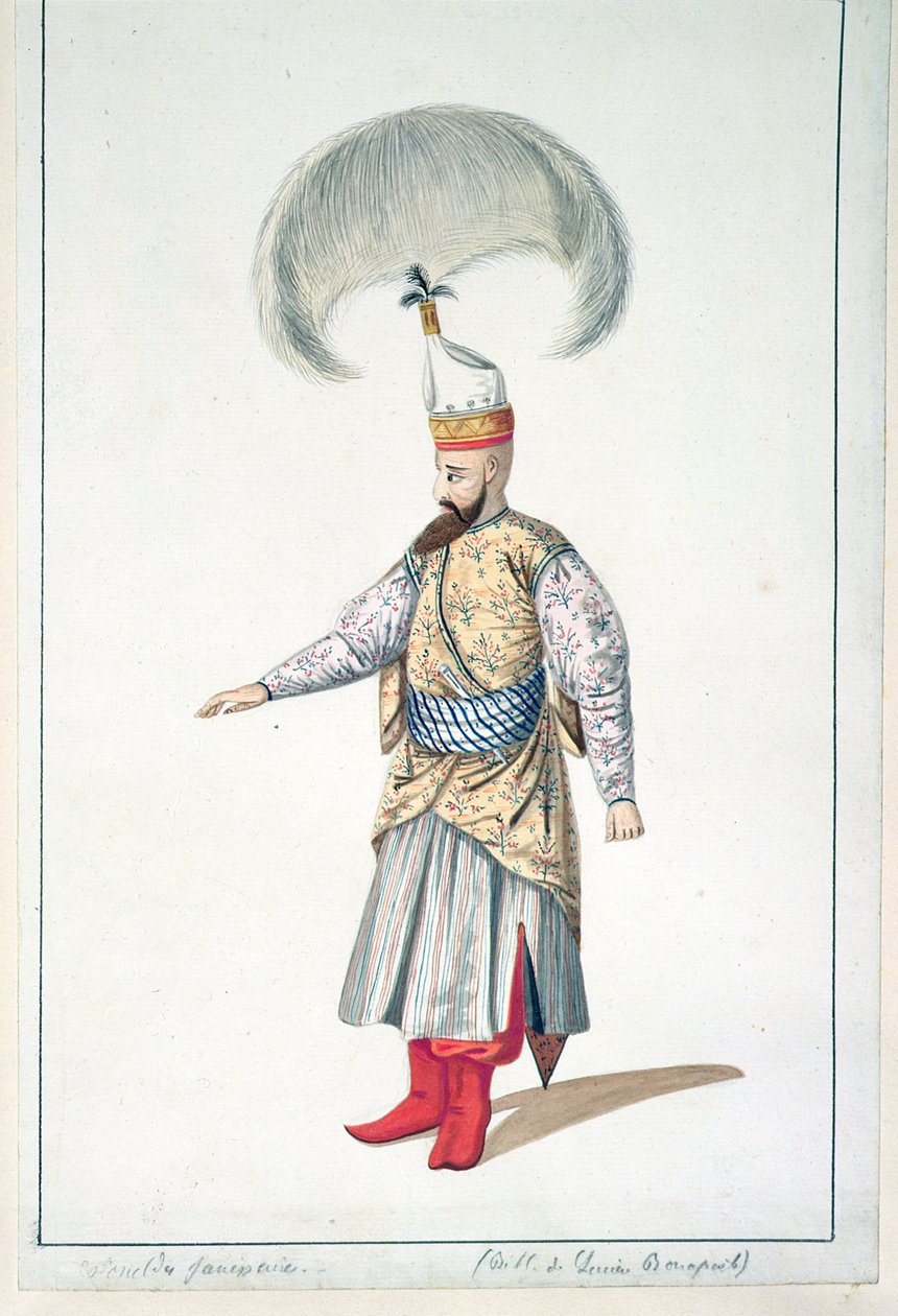 Oficial de los Jenízaros, período otomano, tercer cuarto del siglo XVIII de French School