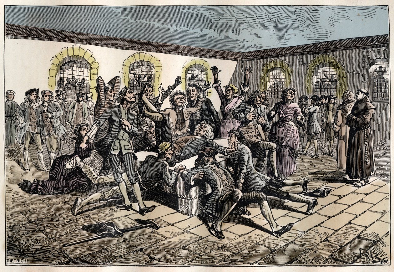 Convulsionario jansenista (o San Medardo) (Obras de convulsiones) en el siglo XVIII: 