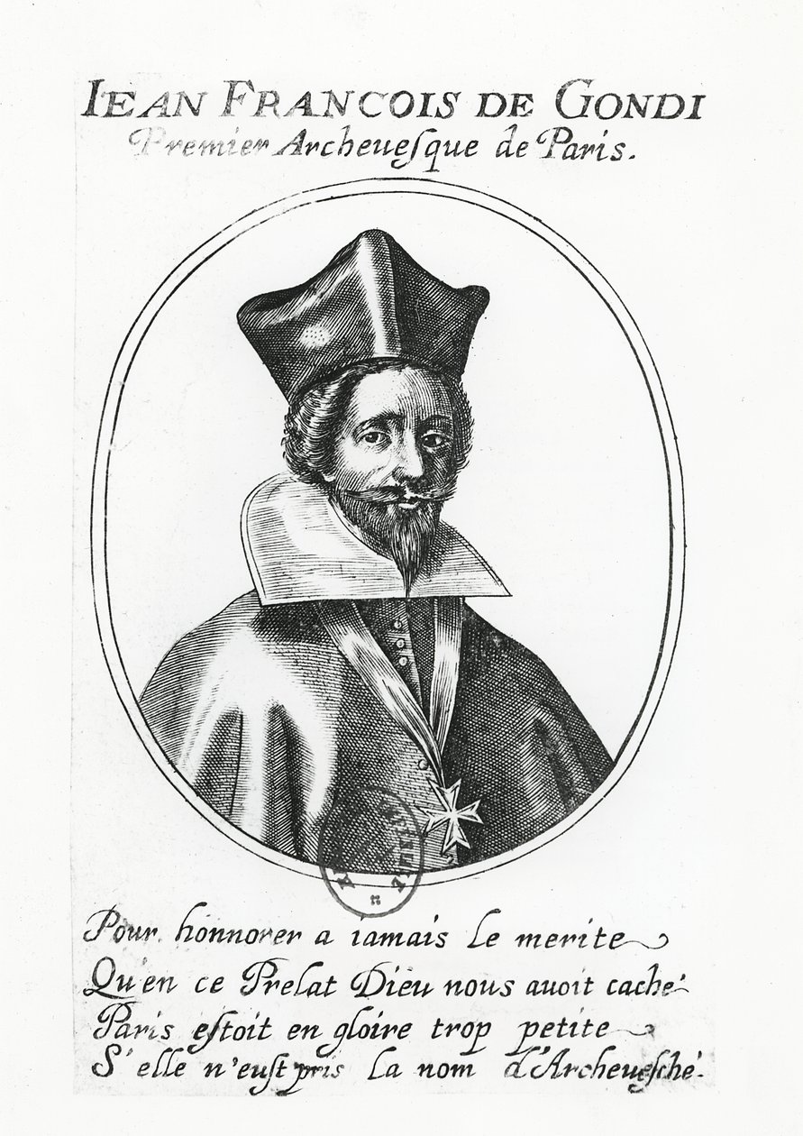 Jean-François de Gondi (grabado) de French School
