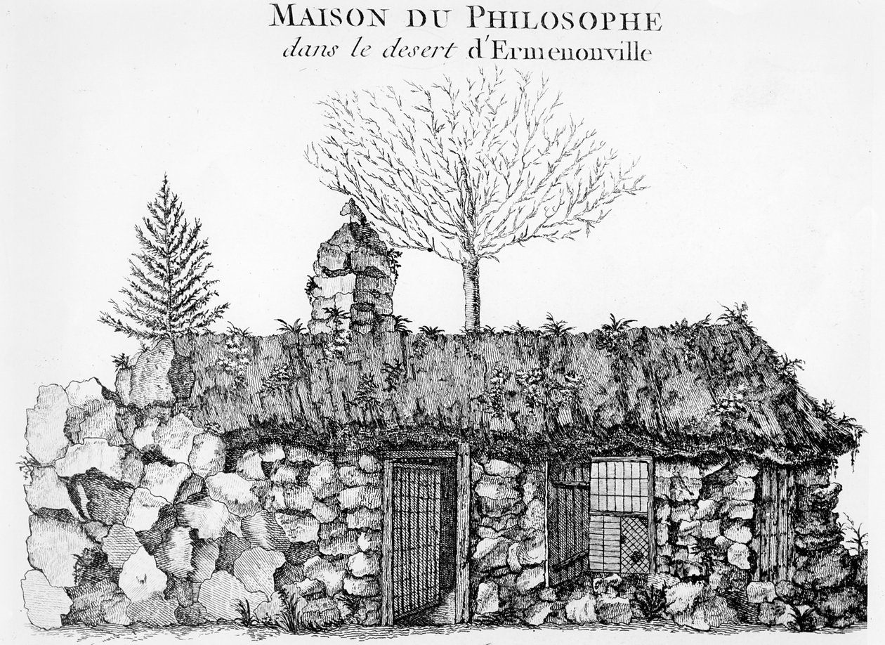 Ermita de Jean-Jacques Rousseau en Ermenonville de French School