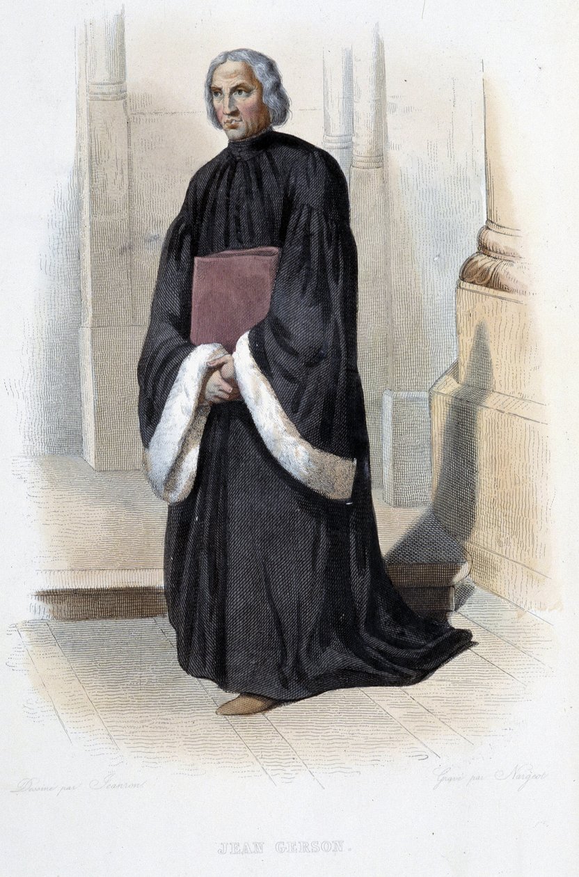 Jean de Gerson, predicador y teólogo francés (1363-1429) - en "Le Plutarque français", por Mennechet, París de French School
