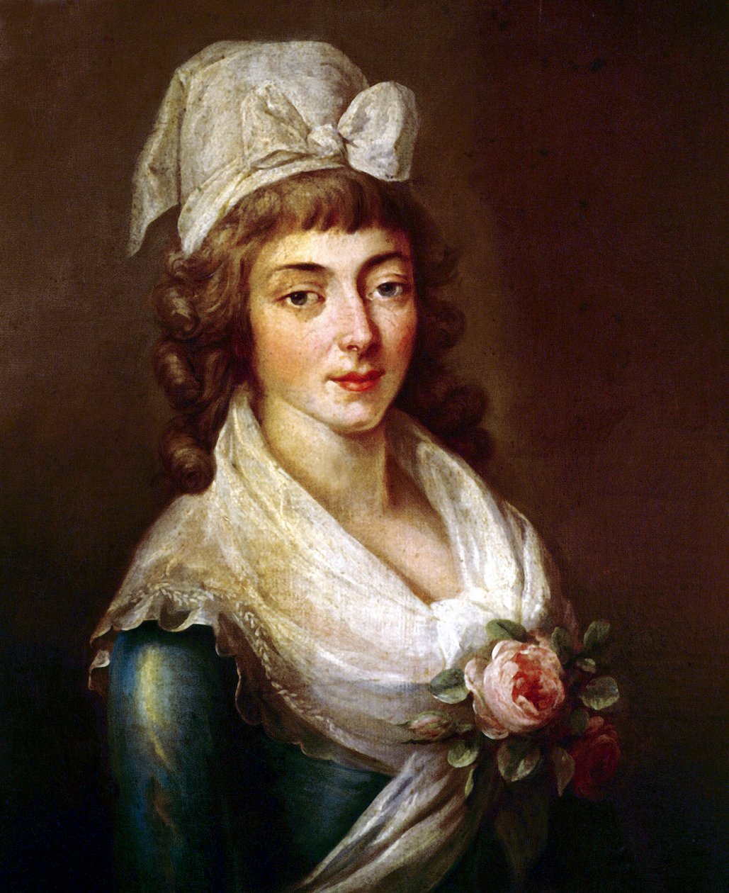 Jeanne Marie Manon Philippon en la época de la Revolución Francesa de French School