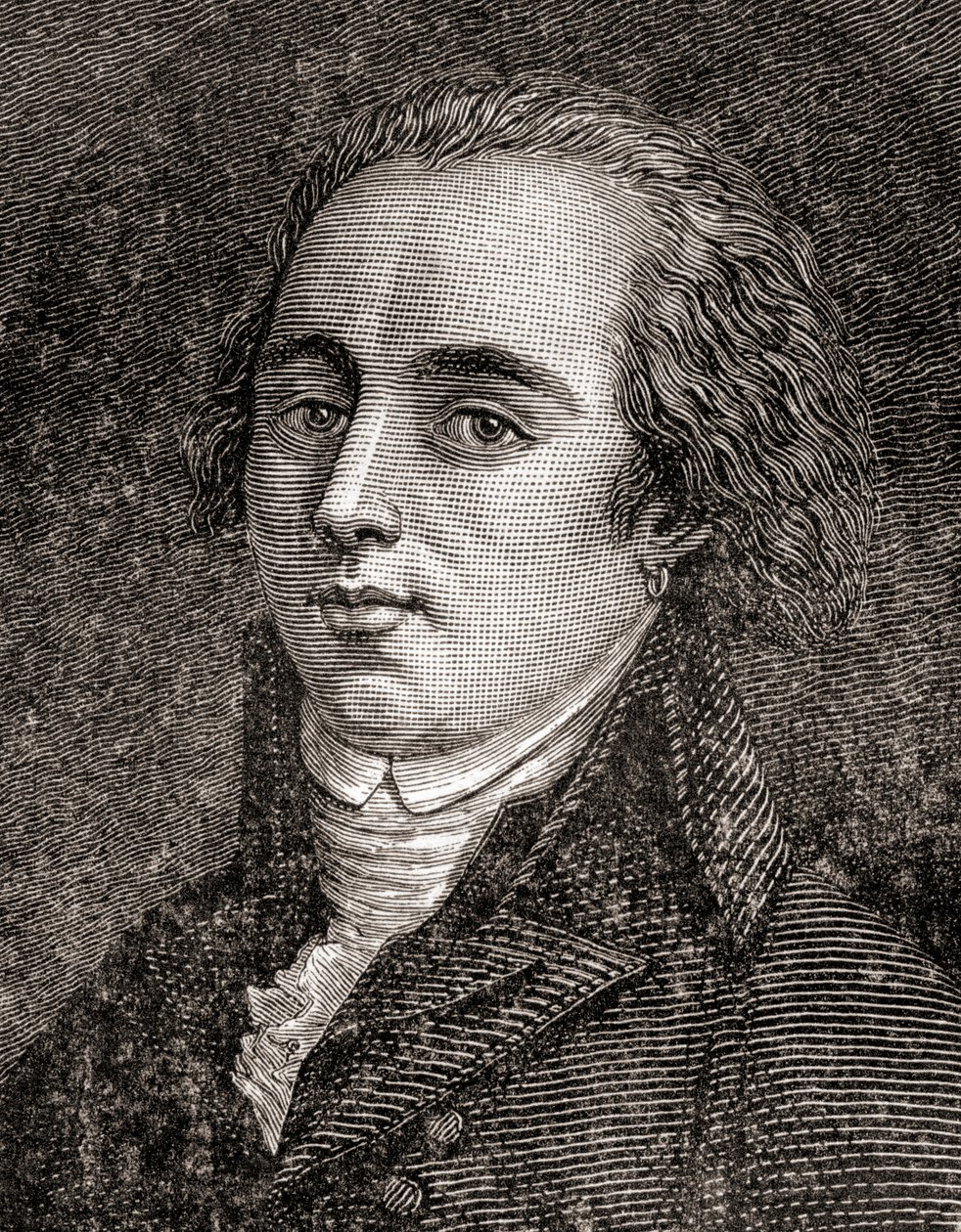 Joseph Geneviève, conde de Puisaye, de Histoire de la Revolution Française, por Louis Blanc de French School