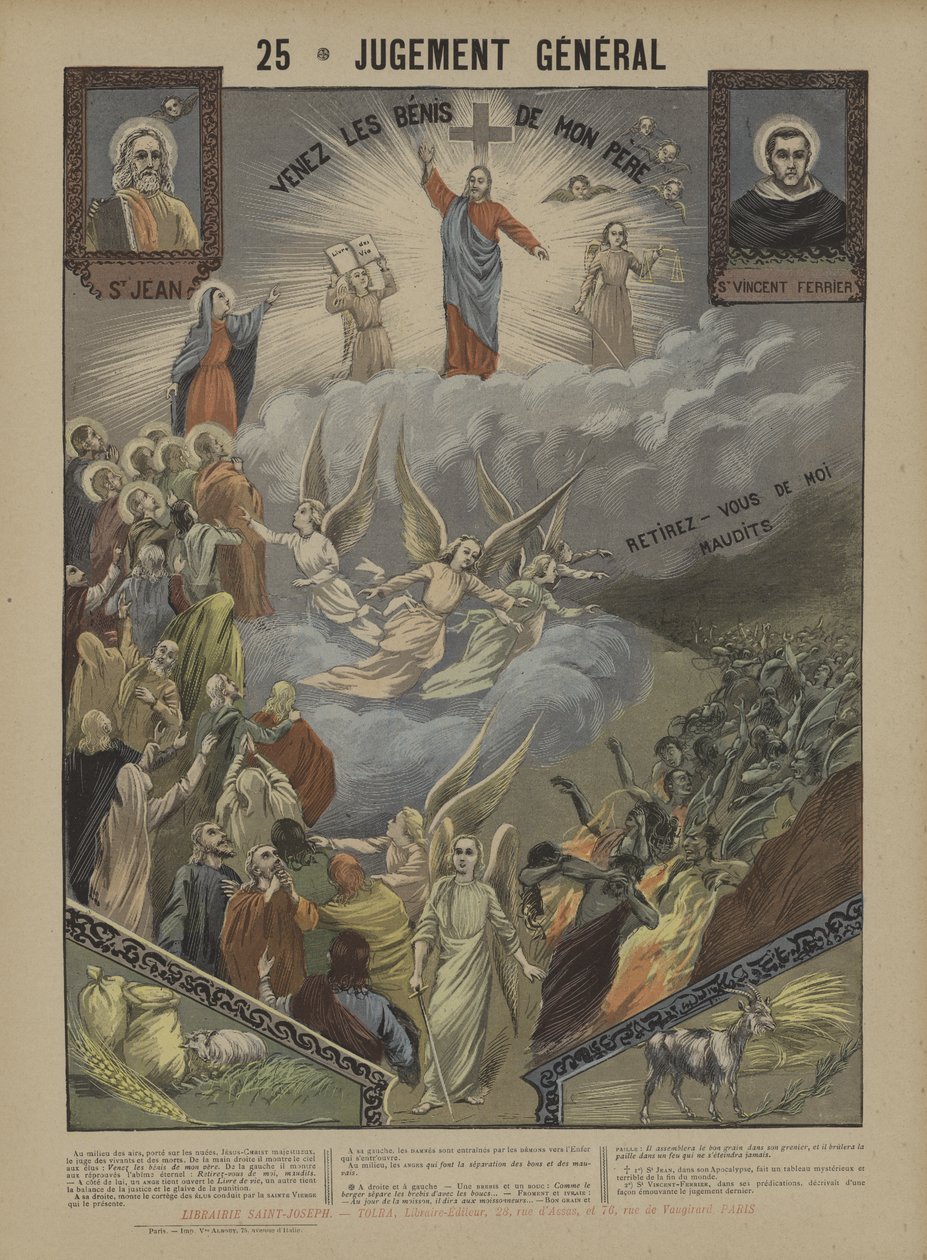 Judgement Day (litografía en color) de French School