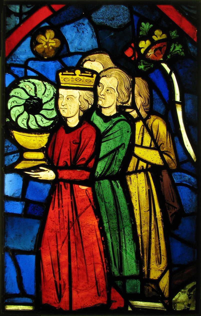El rey Luis IX llevando la Corona de Espinas, c.1245-48 de French School