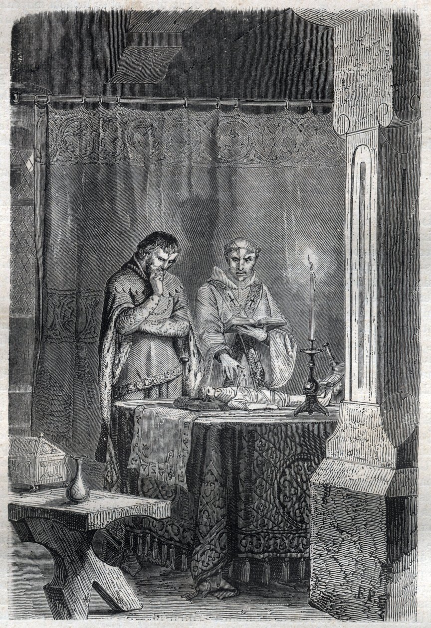 El Rey de Francia Carlos V el Sabio (1338 - 1380) consultó a los adivinos. Grabado en "History of the Popes (...) Crimes of the Queen King and Emperors through the centuries" por Maurice Lachatre de French School
