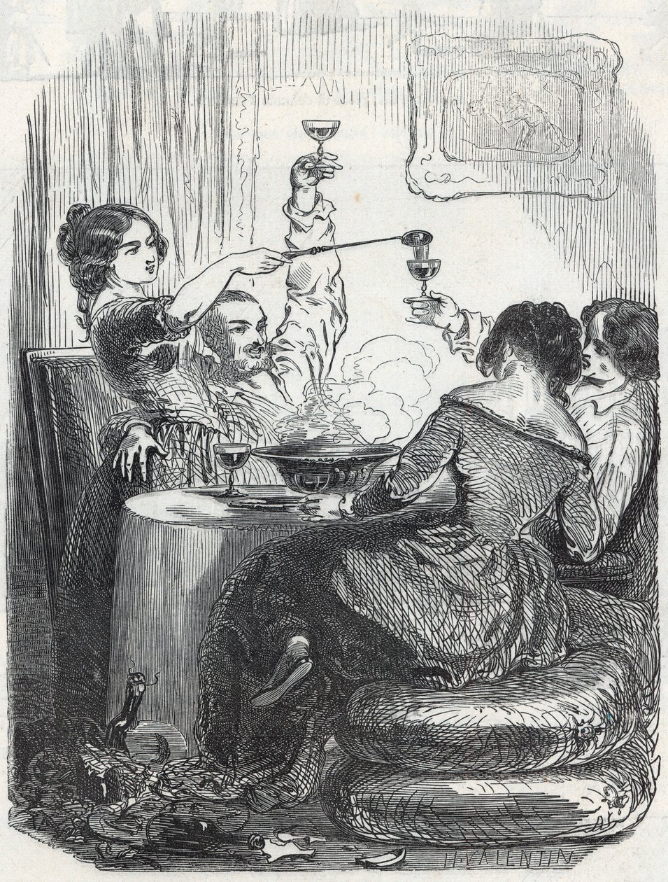 Restaurante La Maison Dorée ubicado en el 20, Boulevard des Italiens en el 9º arrondissement de París (Grabado en 