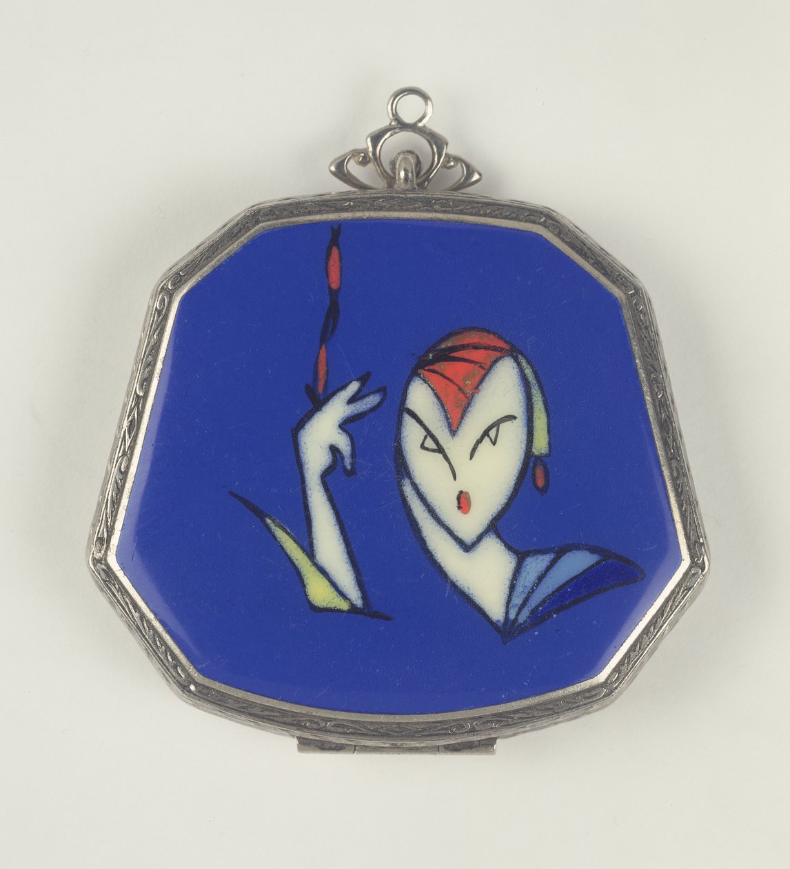 Compacto de polvo La Mode Femme Fatale, francés, 1920-30 de French School
