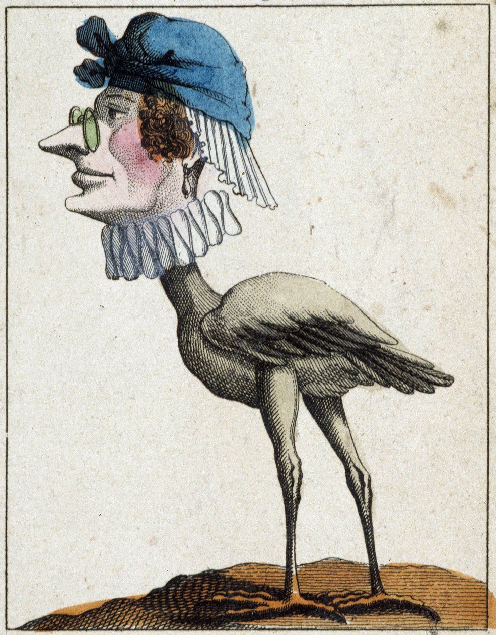 La cigüeña en caricatura, estudio de carácter "carácter volátil" s. XIX, imaginería popular de French School