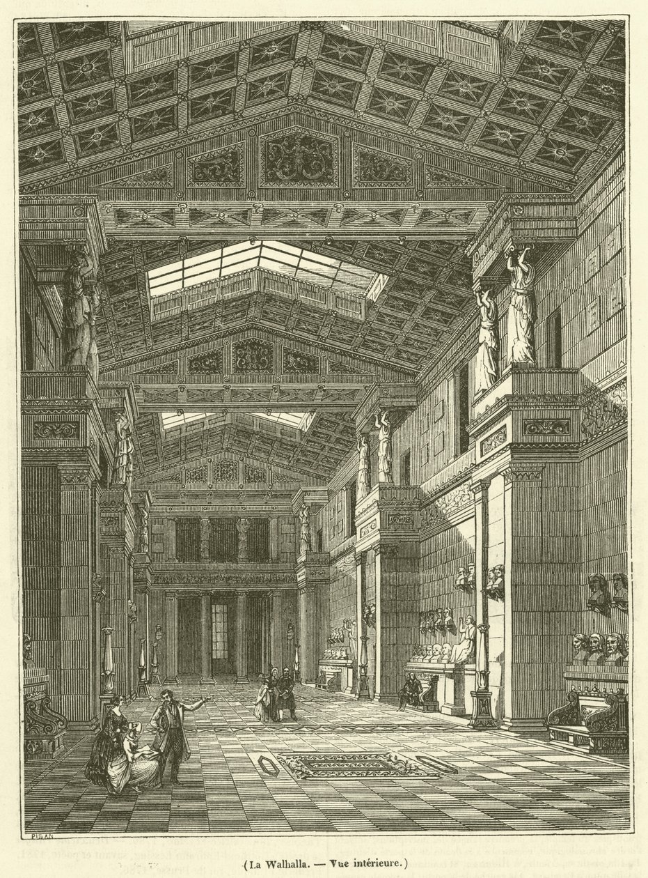 El Walhalla, Vista interior (grabado) de French School