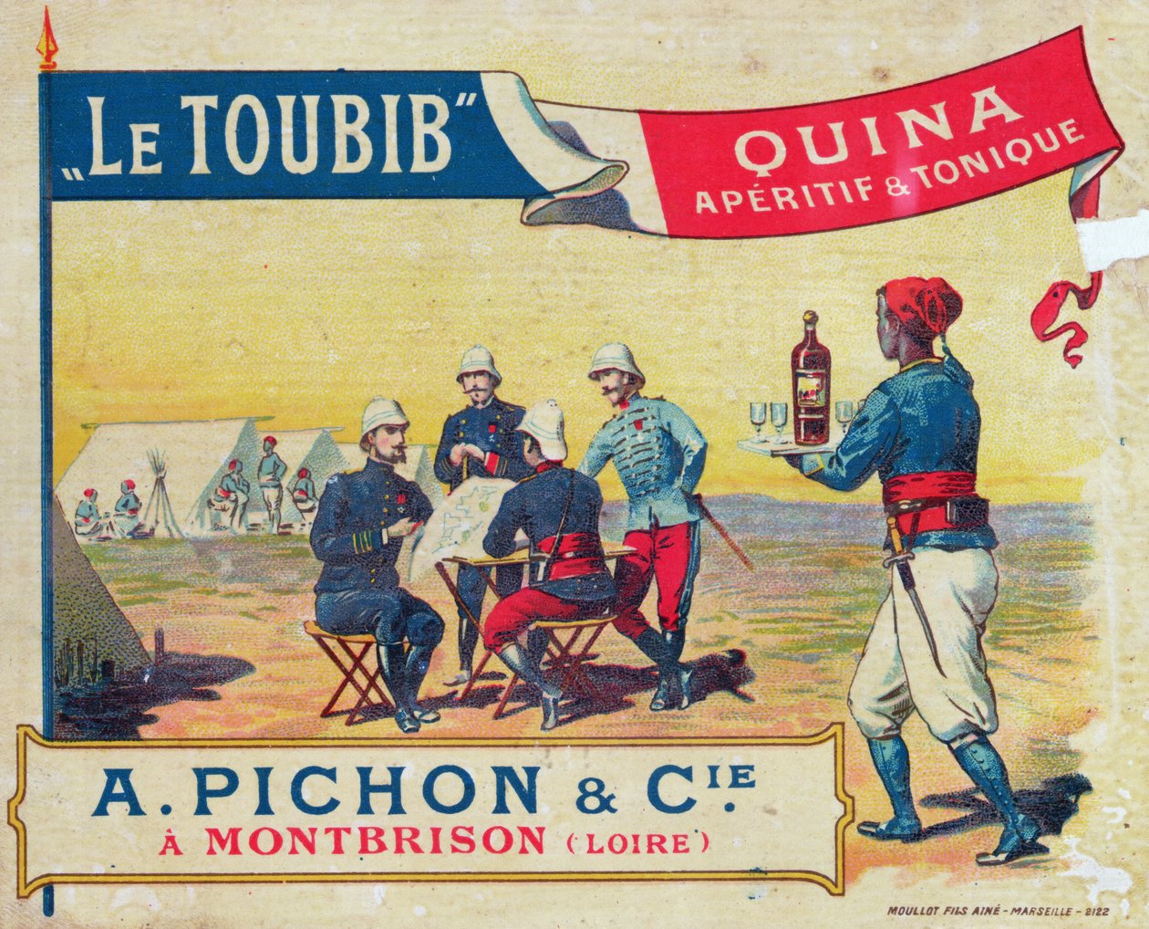 Etiqueta para el Aperitivo y Vino Tónico le Toubib, finales del siglo XIX de French School