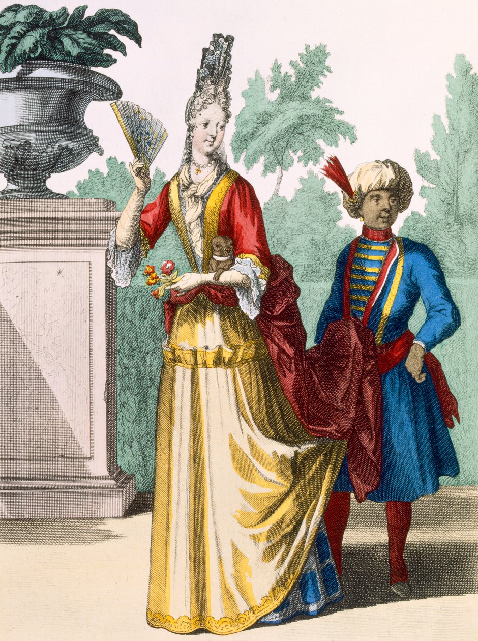 Dama en vestido de verano, c.1690-1700 de French School