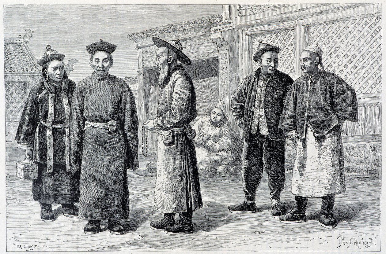Lamas y mongoles de Ala-Chan - en “Le Tour du Monde”, 2º semestre de 1887 de French School