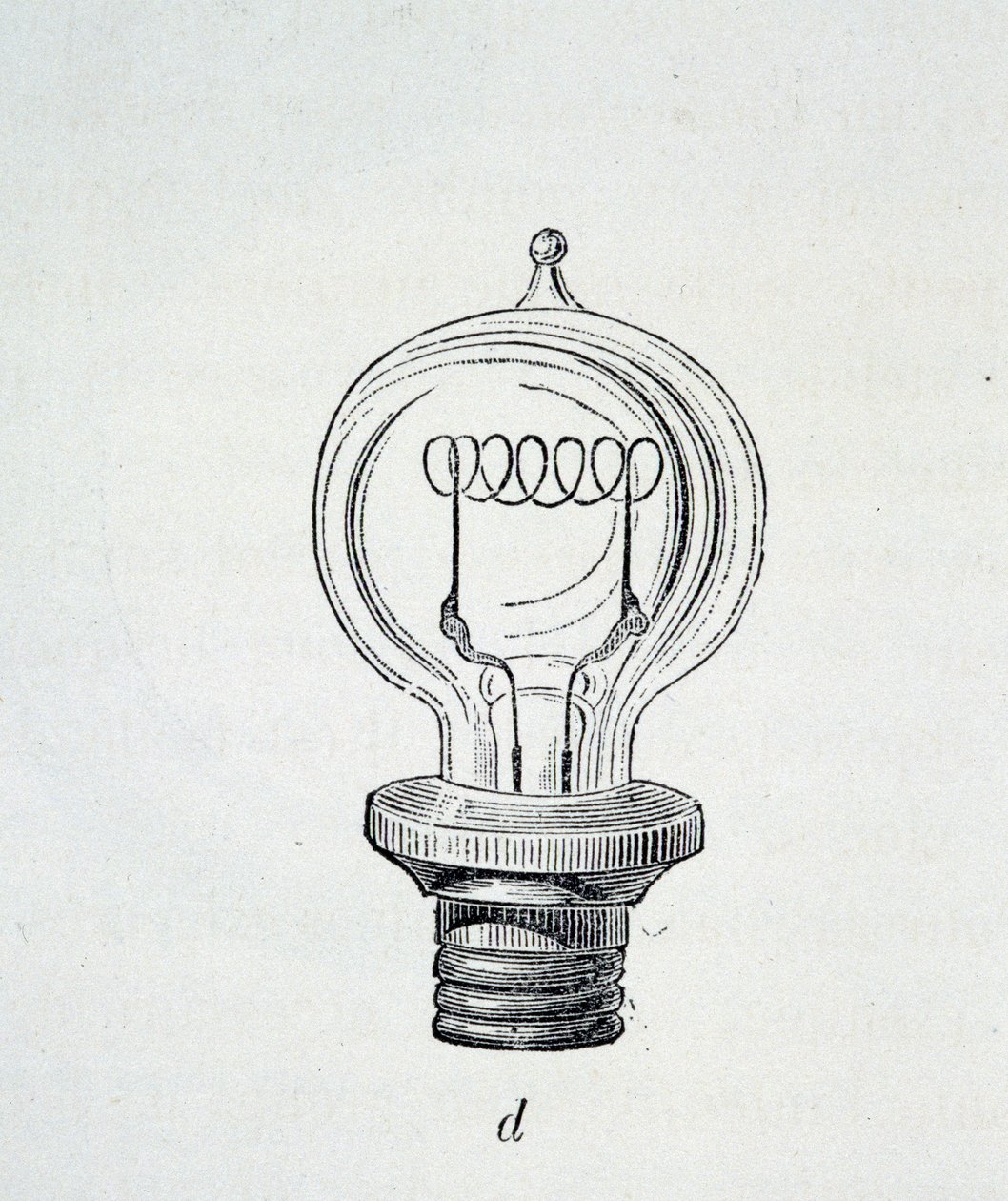 Lámpara Edison - en "Las nuevas conquistas de la ciencia" por Figutree de French School
