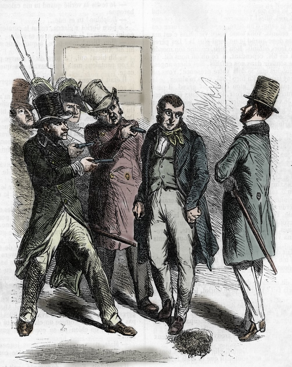 La detención de Vautrin (Jacques Collin) en "Le pere goriot". de French School
