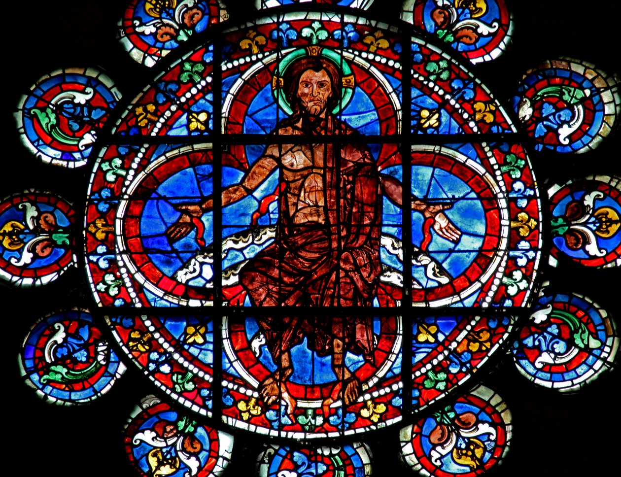 Juicio Final: Cristo mostrando las heridas de la Crucifixión de French School