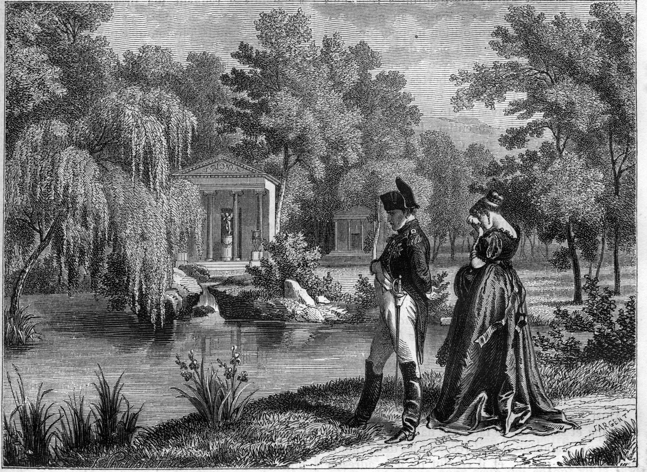 Última estancia de Napoleón en el Palacio de Malmaison - última visita de Napoleón y la Reina Hortensia a La Malmaison, junio de 1815 - en “Histoire de l