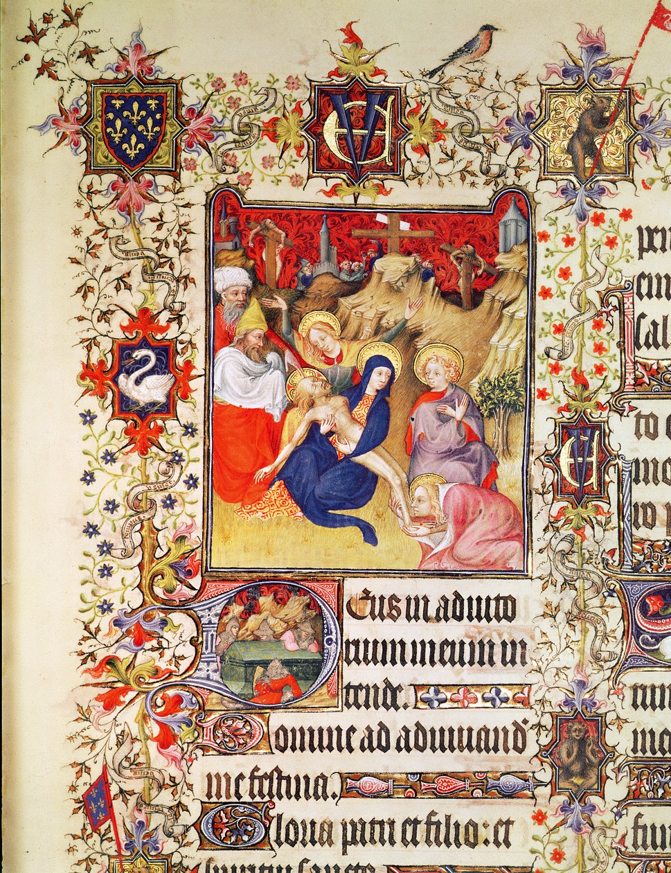 La Deposición de Cristo, de las Grandes Horas del Duque de Berry, 1409 de French School