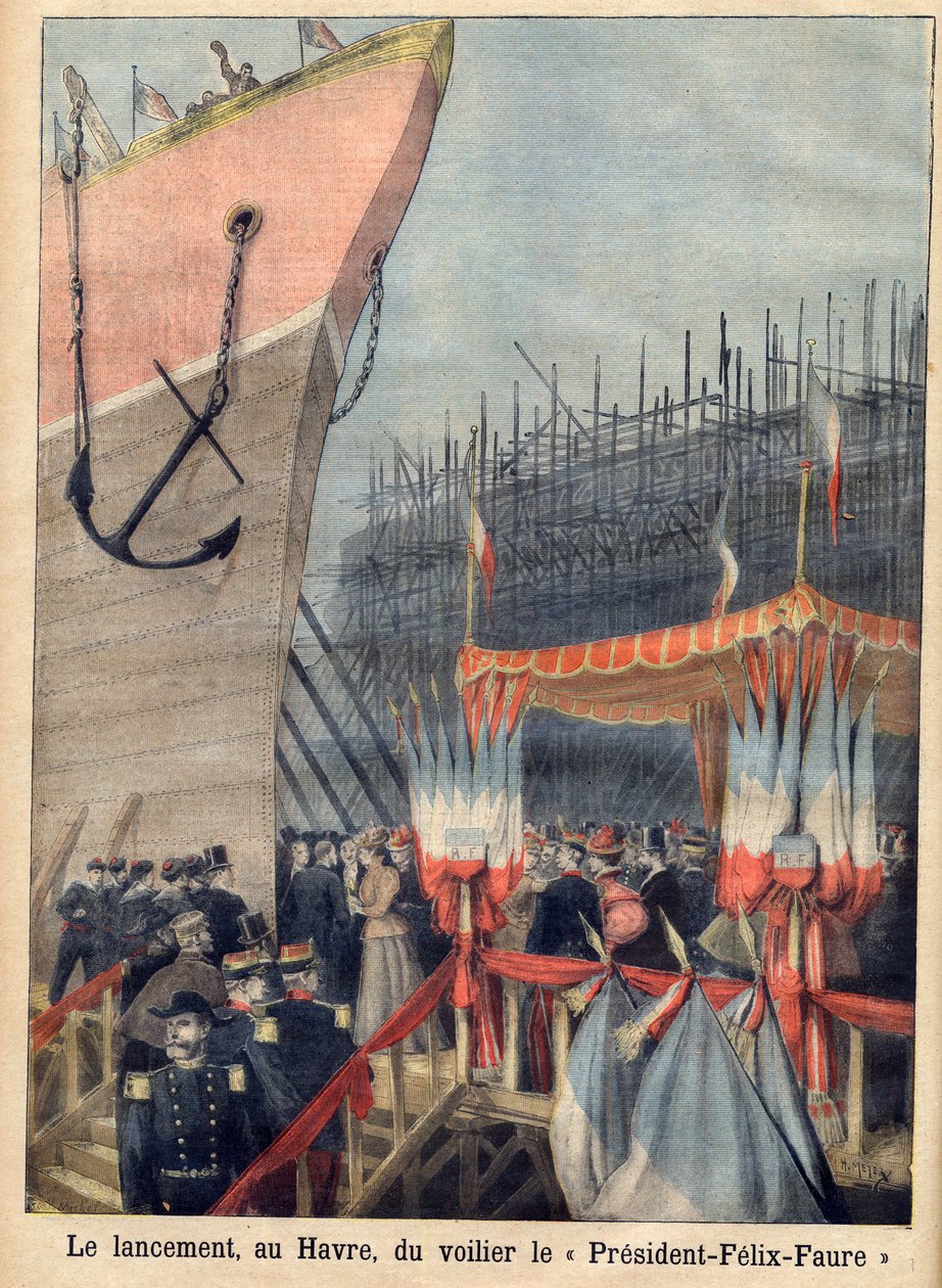 Lanzamiento en Le Havre del velero 