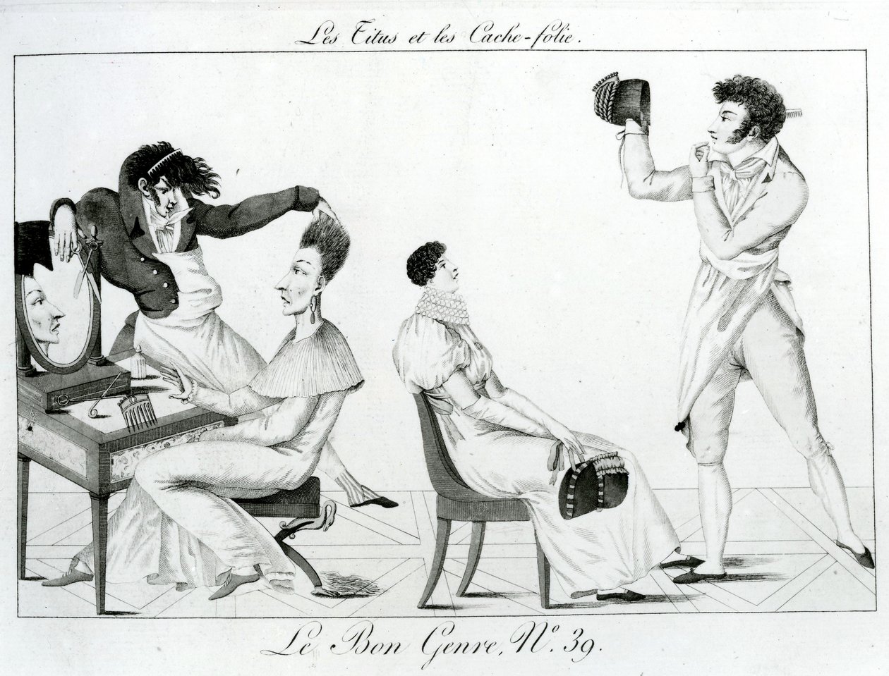 Le Bon Genre - Les Titus et les caches-folie, 1812 de French School