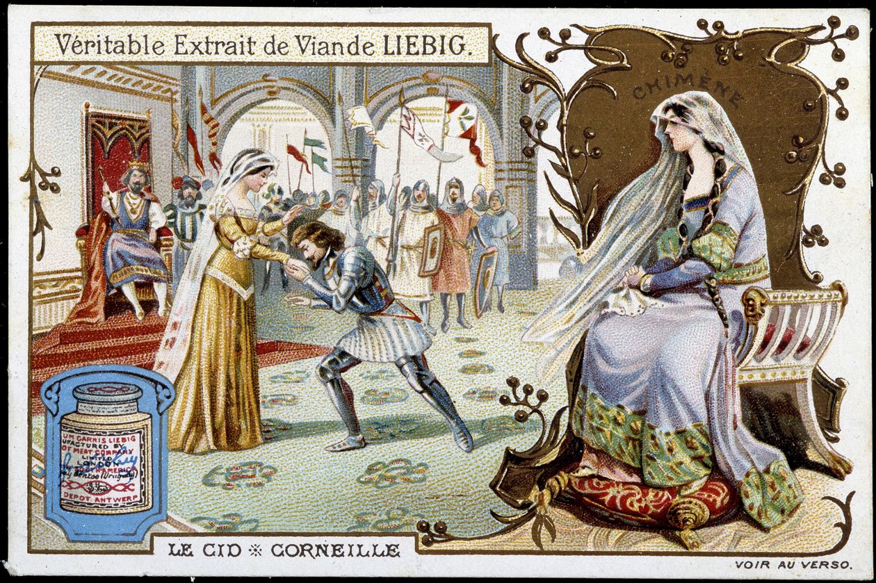 El Cid de Pierre Corneille (1606 - 1684), cromolitografía Liébig, sd. Siglo XIX de French School