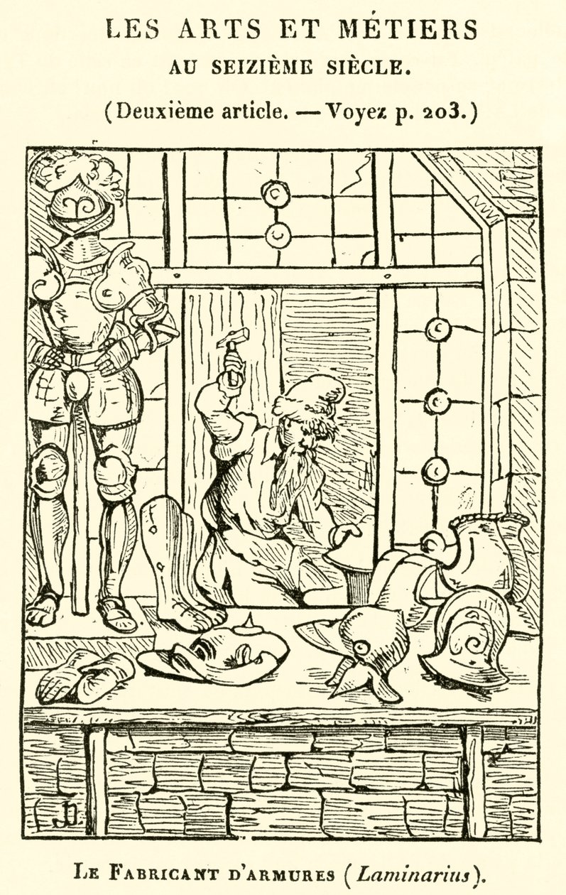 El armero, Laminarius (grabado) de French School