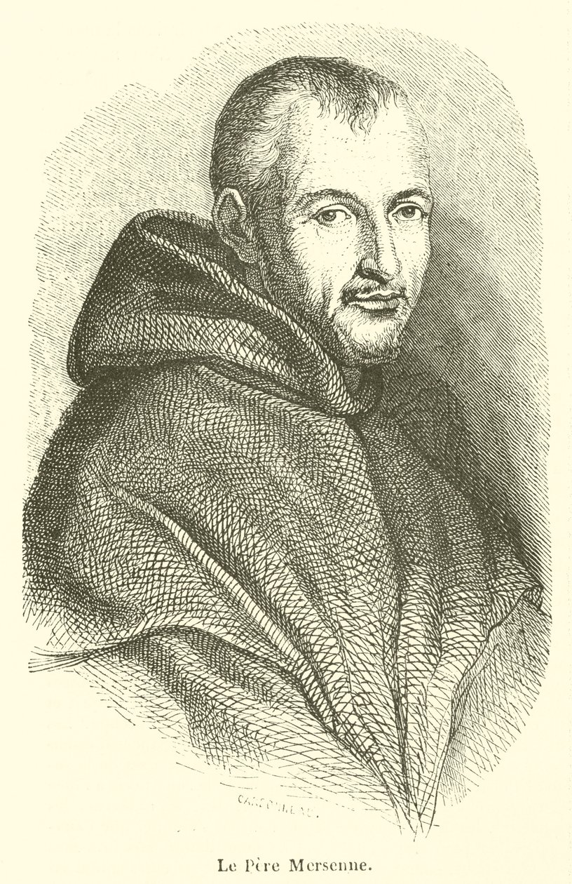 Le Pere Mersenne (grabado) de French School