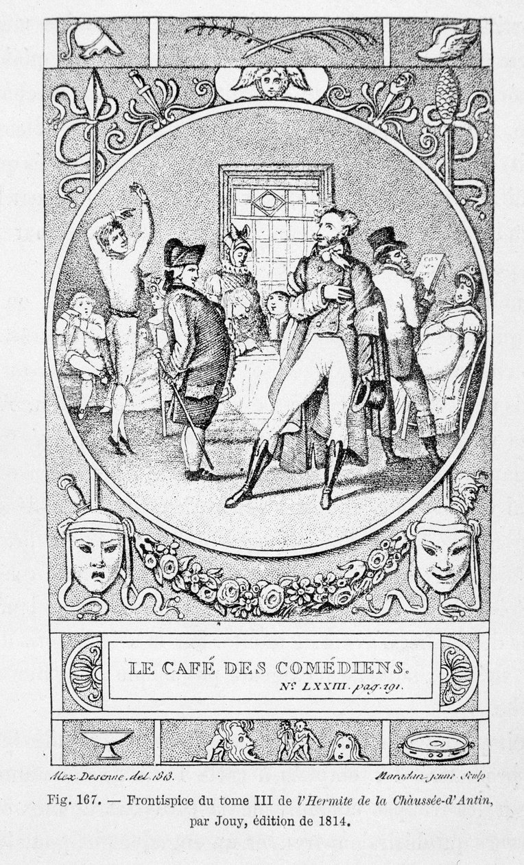Le cafe des Comediens, frontispicio del Tomo III de "L