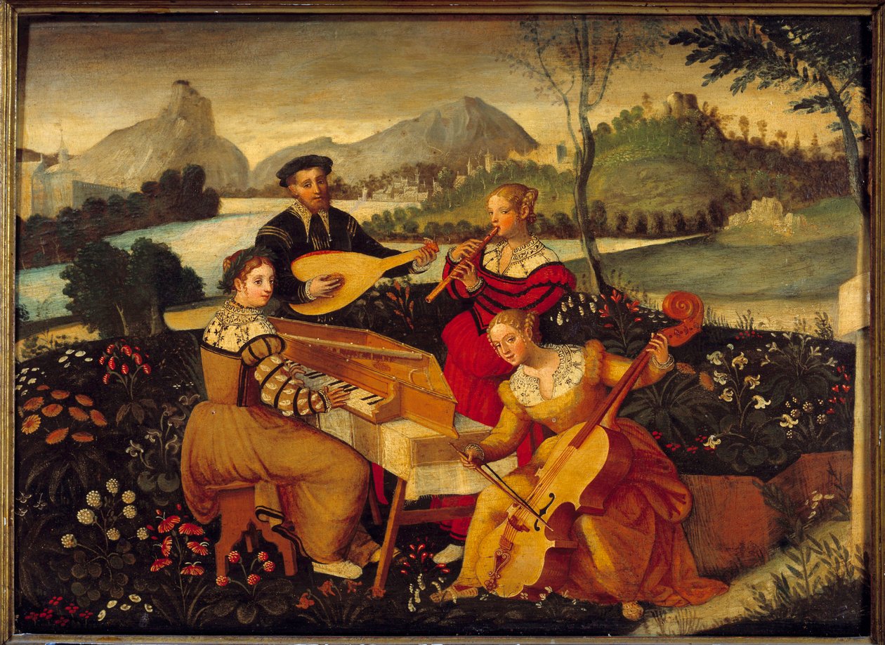 El concierto campestre. Pintura de la Escuela francesa. Siglo XVI, Museo del Berry, Bourges de French School