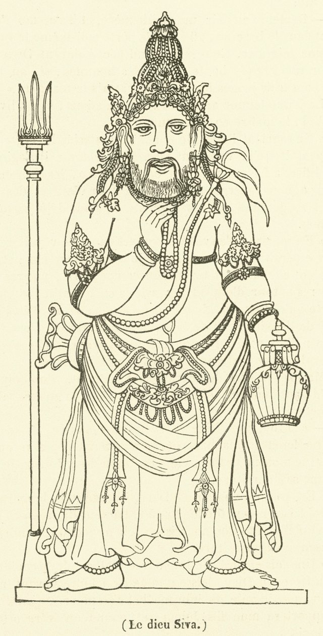 El dios Siva (grabado) de French School
