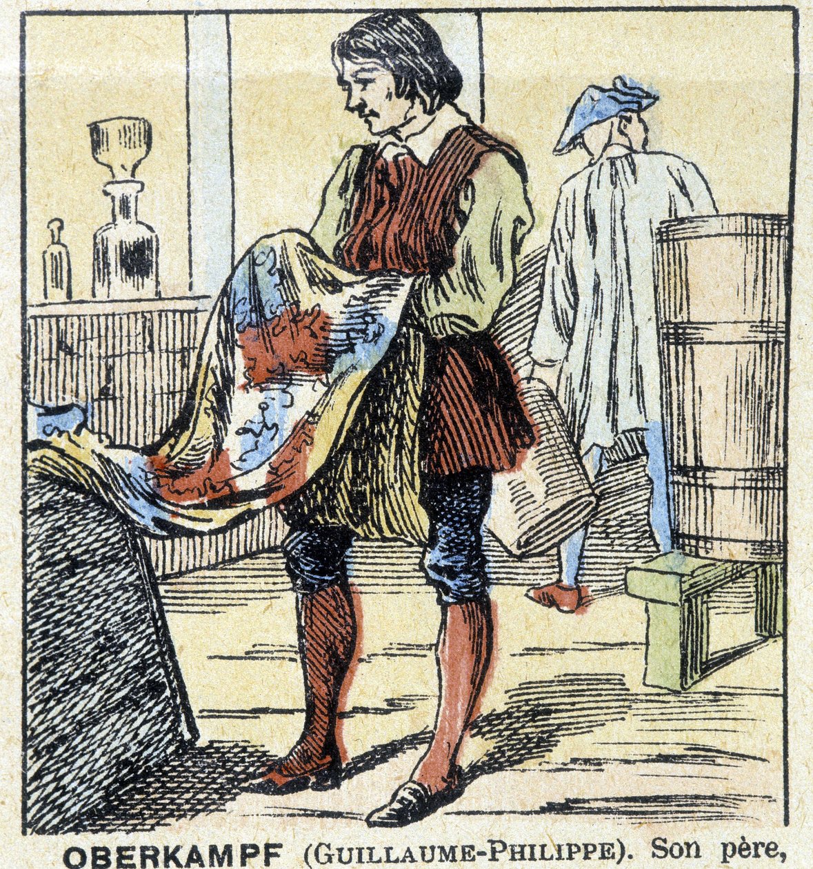 El tintorero Guillaume-Philippe Oberkampf - imaginería de Épinal, ed. Pellerin de French School
