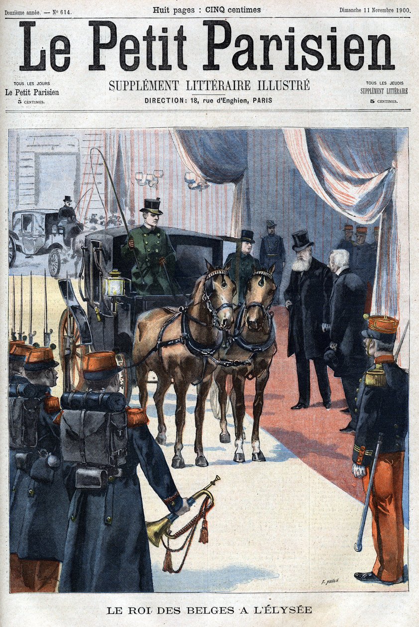 El rey de los belgas Leopoldo II recibido en L