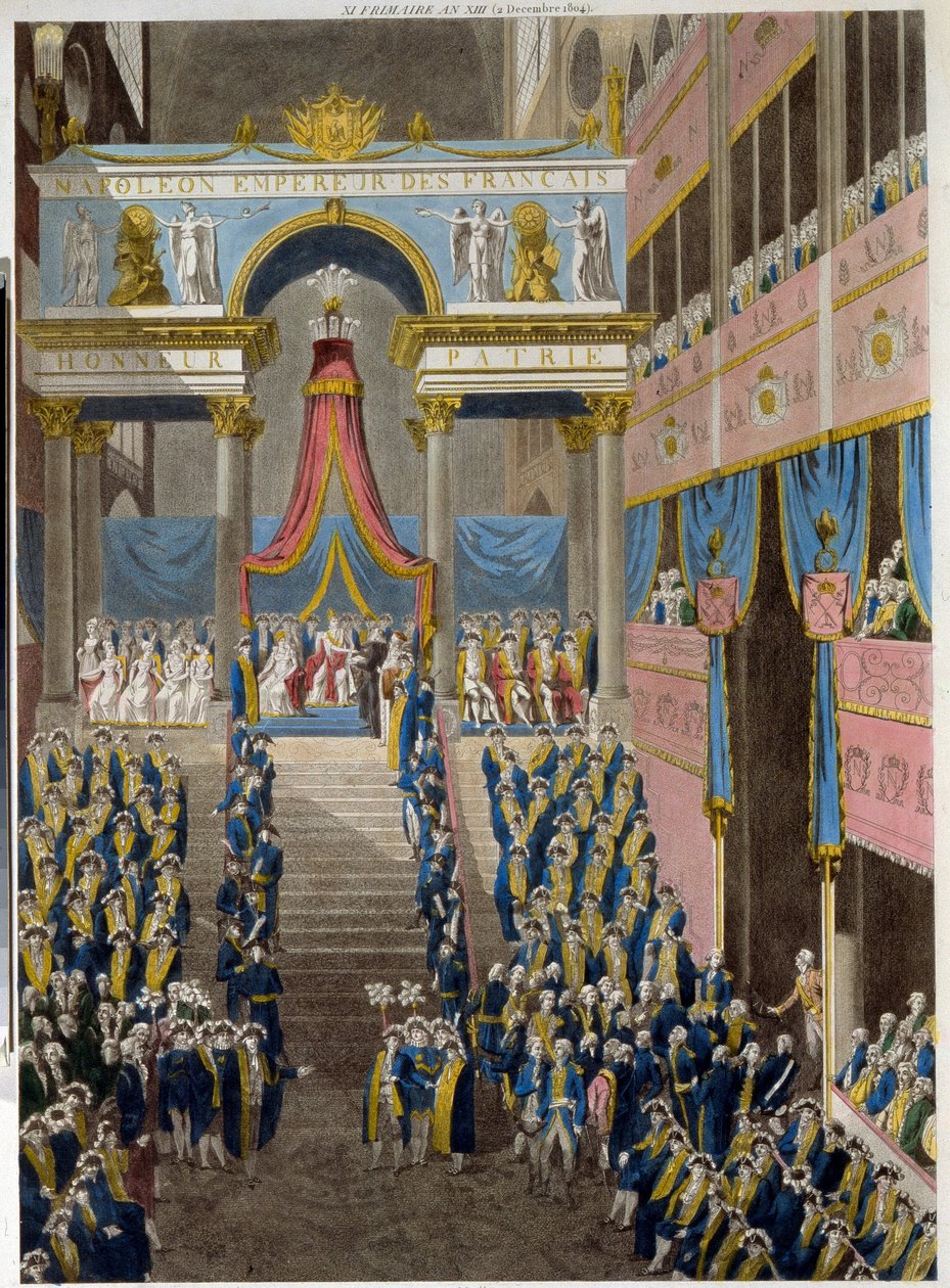 La coronación de Napoleón (1769-1821), 2 de diciembre de 1804.(La coronación de Napoleón el 2 de diciembre de French School