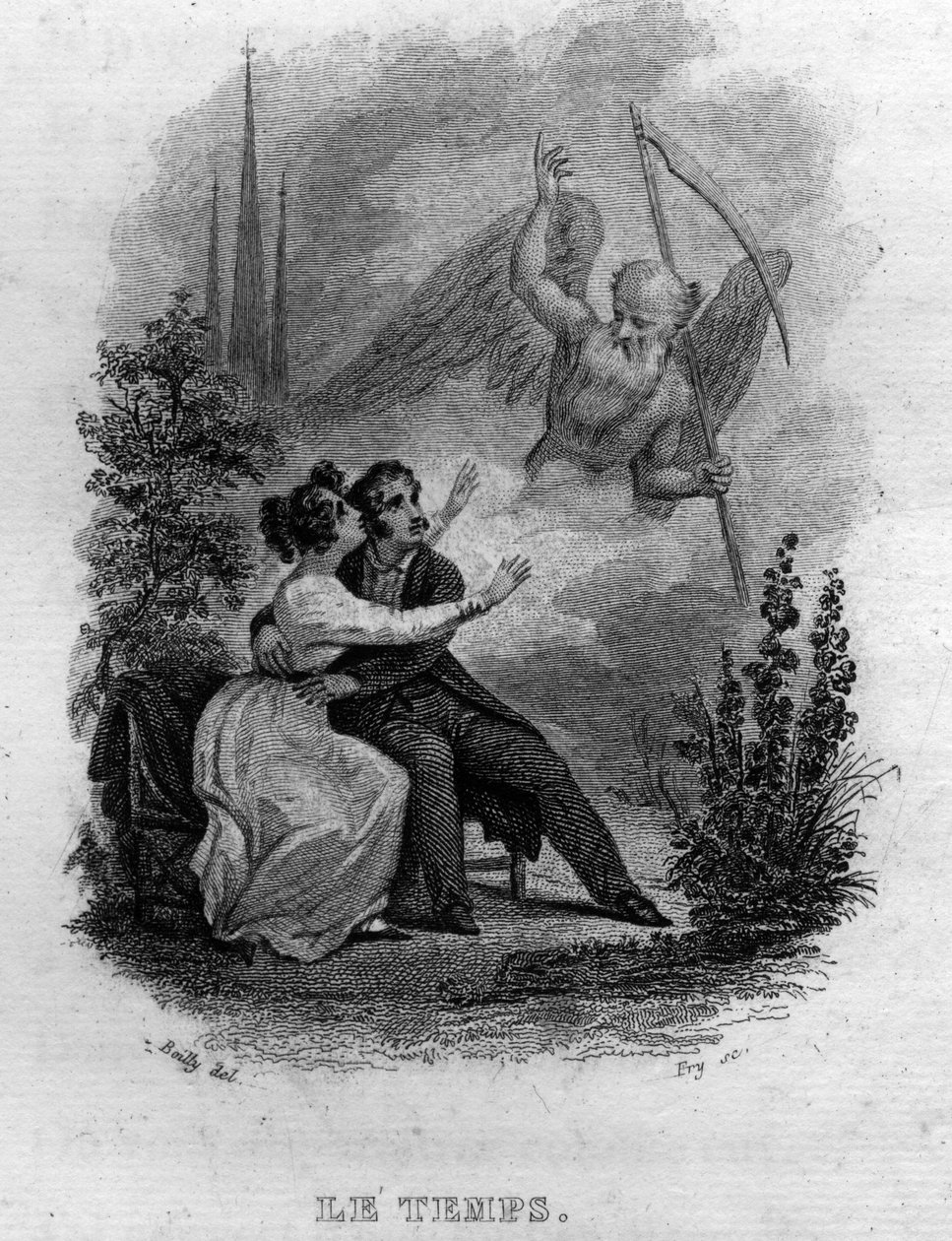 Le temps Chanson de Beranger en "Oeuvres completes" (1834) de French School